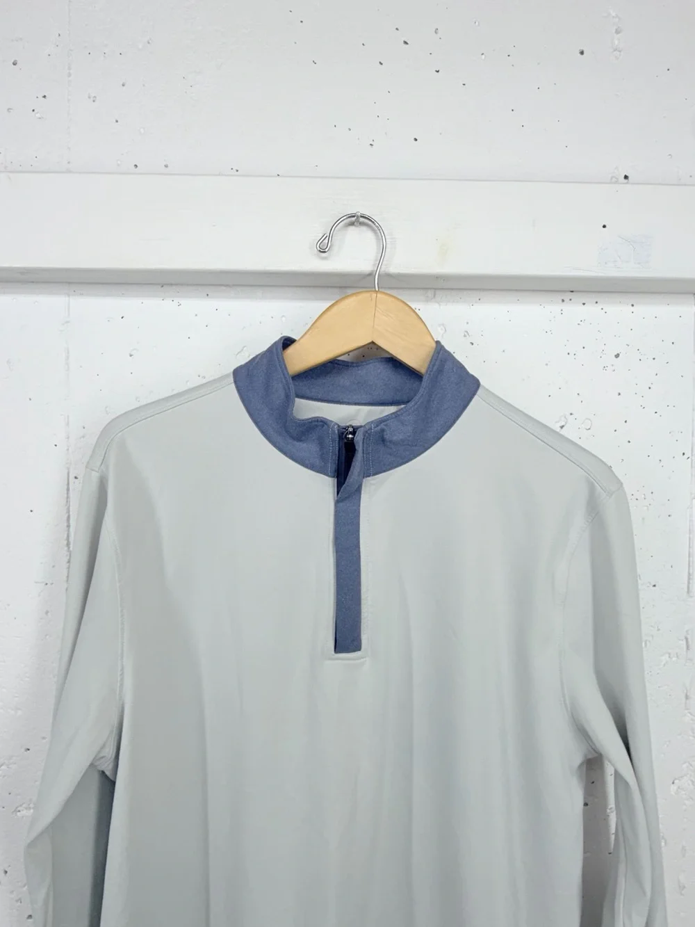 Swannies Golf Men's Size Large McKinnon Gray Quarter Zip pullover